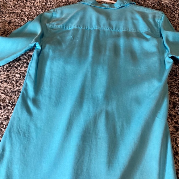 Blue button blouse, extra small - Picture 3 of 3